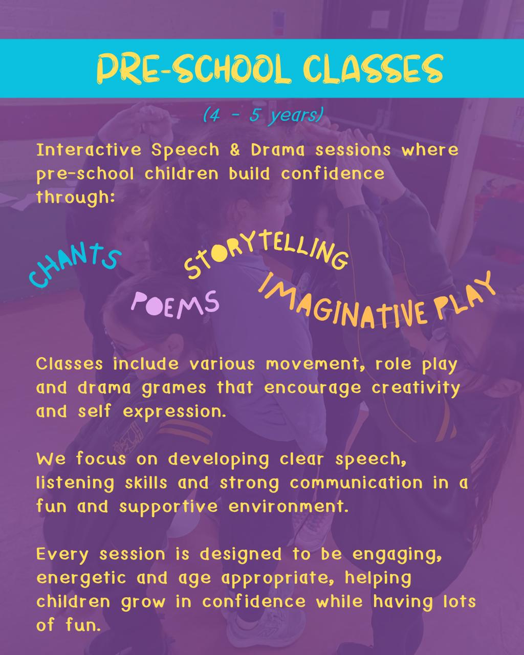 Pre-School - Speech & Drama Classes